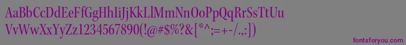 KeplerstdCnsubh Font – Purple Fonts on Gray Background