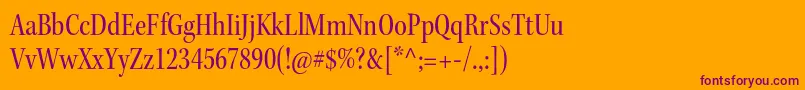 KeplerstdCnsubh Font – Purple Fonts on Orange Background