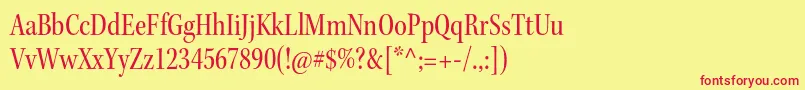 KeplerstdCnsubh Font – Red Fonts on Yellow Background