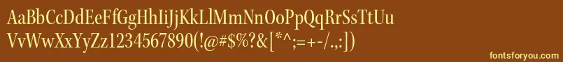 KeplerstdCnsubh Font – Yellow Fonts on Brown Background