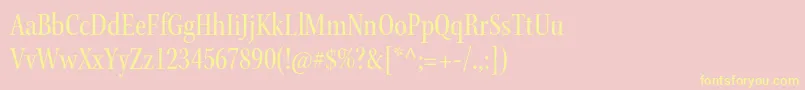 KeplerstdCnsubh Font – Yellow Fonts on Pink Background