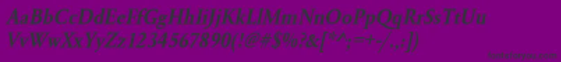 UrwgaramondtdemextnarOblique Font – Black Fonts on Purple Background