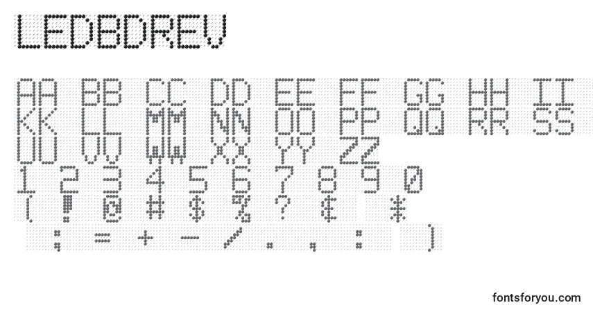 Ledbdrev-fontti – aakkoset, numerot, erikoismerkit