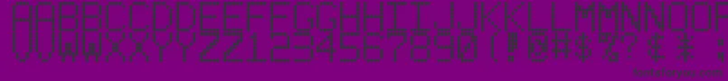 Ledbdrev Font – Black Fonts on Purple Background