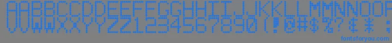 Ledbdrev Font – Blue Fonts on Gray Background
