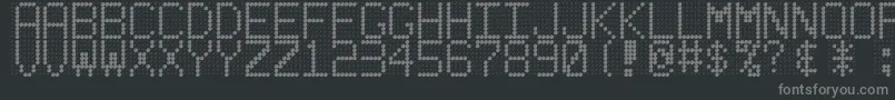 Ledbdrev Font – Gray Fonts on Black Background