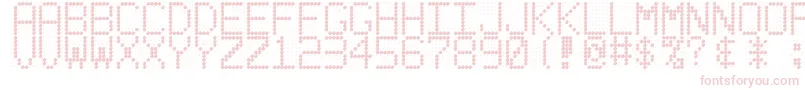 Ledbdrev Font – Pink Fonts on White Background