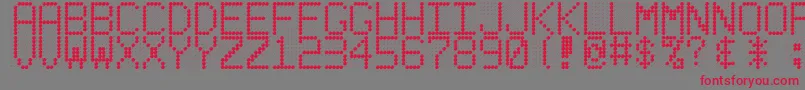 Ledbdrev Font – Red Fonts on Gray Background