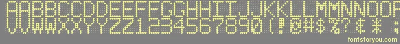Ledbdrev Font – Yellow Fonts on Gray Background