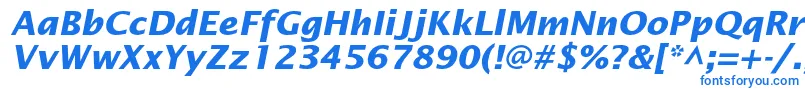 フォントLucidasansstdBolditalic – 青いフォント