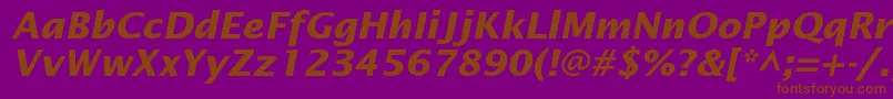 LucidasansstdBolditalic Font – Brown Fonts on Purple Background