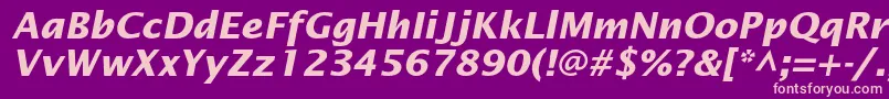 LucidasansstdBolditalic Font – Pink Fonts on Purple Background