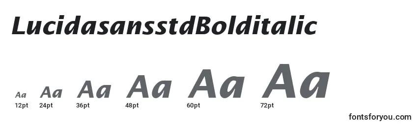 LucidasansstdBolditalic Font Sizes
