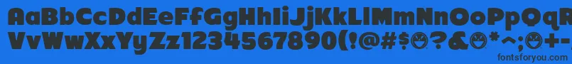 Arb218FinishedFreeware Font – Black Fonts on Blue Background