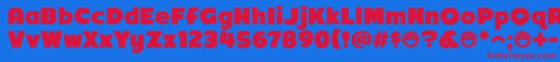 Arb218FinishedFreeware Font – Red Fonts on Blue Background