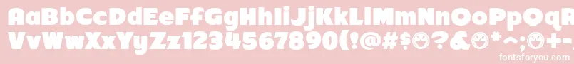 Arb218FinishedFreeware Font – White Fonts on Pink Background