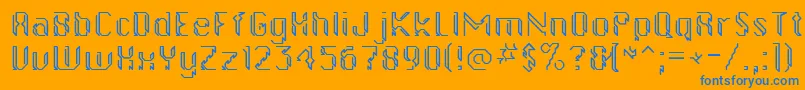 Gollanbill Font – Blue Fonts on Orange Background