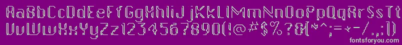 Gollanbill Font – Green Fonts on Purple Background