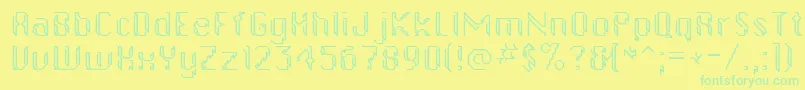 Gollanbill Font – Green Fonts on Yellow Background