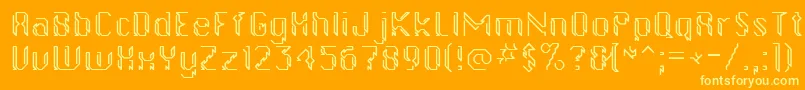 Gollanbill Font – Yellow Fonts on Orange Background