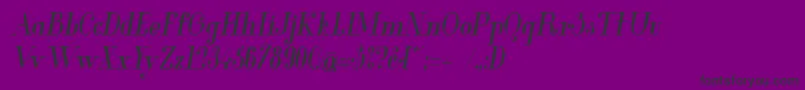 GlamorMediumCondensedItalic Font – Black Fonts on Purple Background