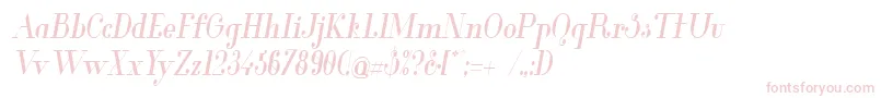フォントGlamorMediumCondensedItalic – ピンクのフォント