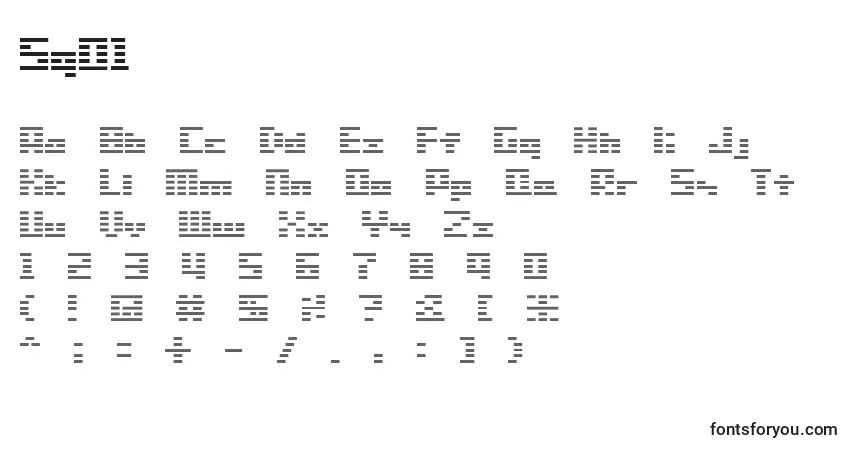 Schriftart Sg01 – Alphabet, Zahlen, spezielle Symbole