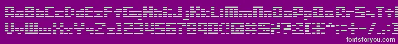 Sg01-fontti – vihreät fontit violetilla taustalla