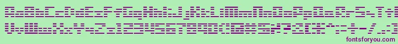 Sg01-fontti – violetit fontit vihreällä taustalla