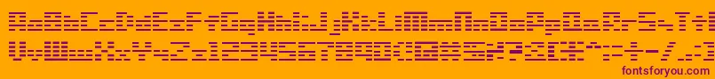 Sg01 Font – Purple Fonts on Orange Background