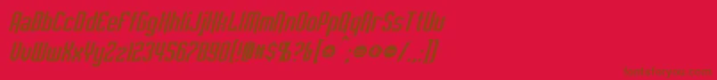 Шрифт EmpanadaItalic – коричневые шрифты на красном фоне