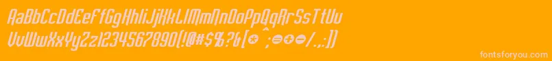 EmpanadaItalic-Schriftart – Rosa Schriften auf orangefarbenem Hintergrund