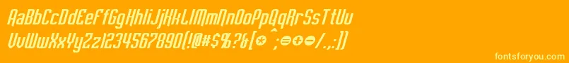 EmpanadaItalic Font – Yellow Fonts on Orange Background