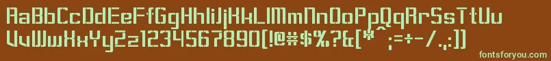 Sorenson-fontti – vihreät fontit ruskealla taustalla