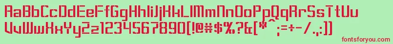 Sorenson Font – Red Fonts on Green Background