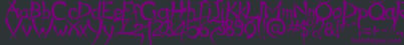 Psycho Font – Purple Fonts on Black Background