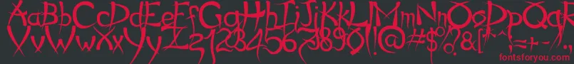 Psycho Font – Red Fonts on Black Background