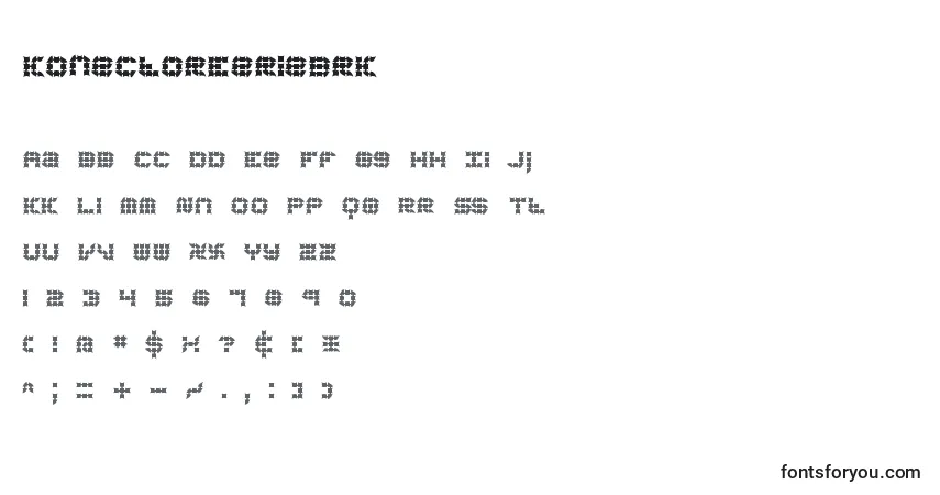 Czcionka KonectorEerieBrk – alfabet, cyfry, specjalne znaki
