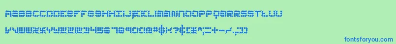 Шрифт KonectorEerieBrk – синие шрифты на зелёном фоне
