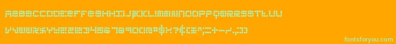 KonectorEerieBrk Font – Green Fonts on Orange Background