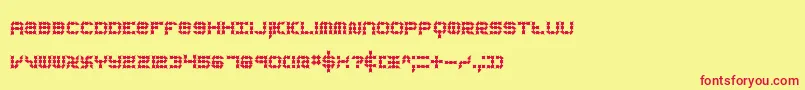 KonectorEerieBrk Font – Red Fonts on Yellow Background