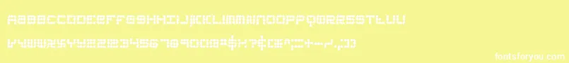 Шрифт KonectorEerieBrk – белые шрифты на жёлтом фоне