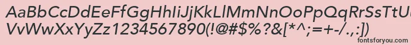 AvenirLt65MediumOblique Font – Black Fonts on Pink Background