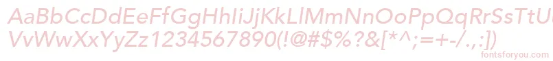 AvenirLt65MediumOblique Font – Pink Fonts on White Background