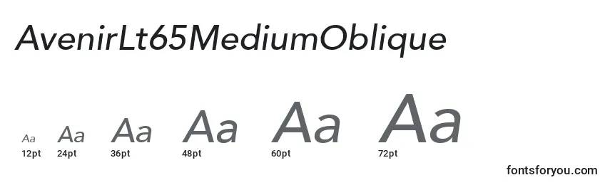 AvenirLt65MediumOblique Font Sizes