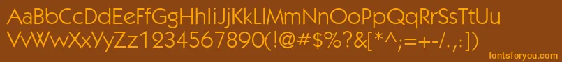 Kabelbooktt Font – Orange Fonts on Brown Background