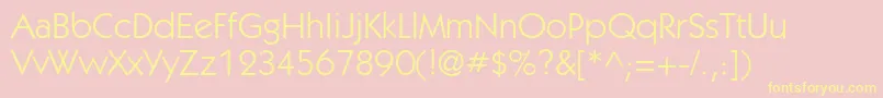 Kabelbooktt Font – Yellow Fonts on Pink Background