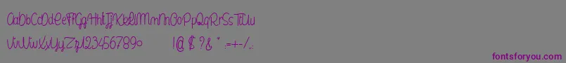 LeLaboratoireDuDocteurSteak Font – Purple Fonts on Gray Background