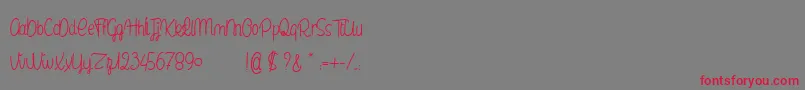 LeLaboratoireDuDocteurSteak Font – Red Fonts on Gray Background