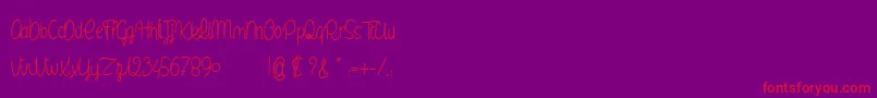 LeLaboratoireDuDocteurSteak Font – Red Fonts on Purple Background